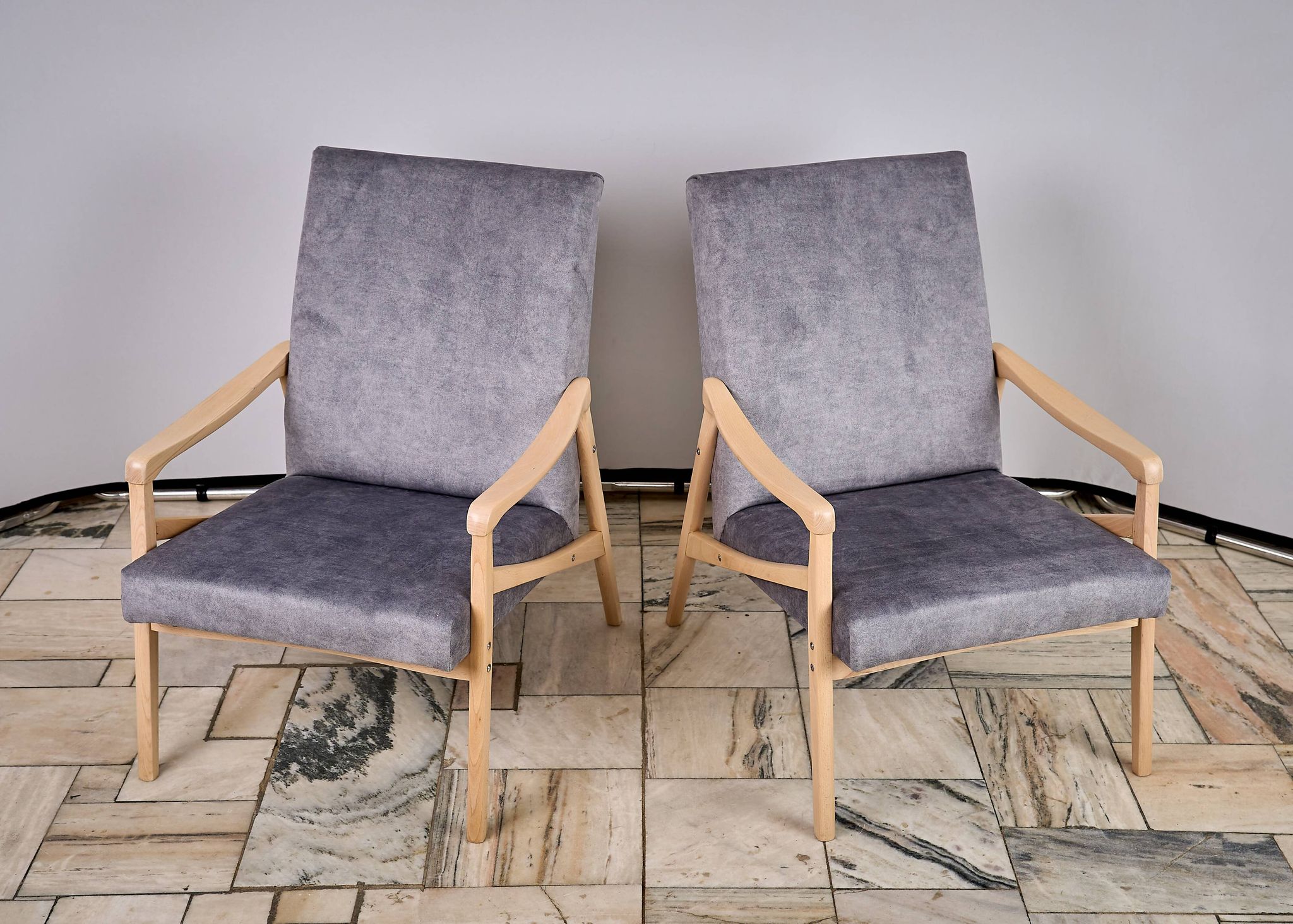 Paire de fauteuils conçus par J. Jiroutek, TON Tchécoslovaquie, années 1960, Vintage