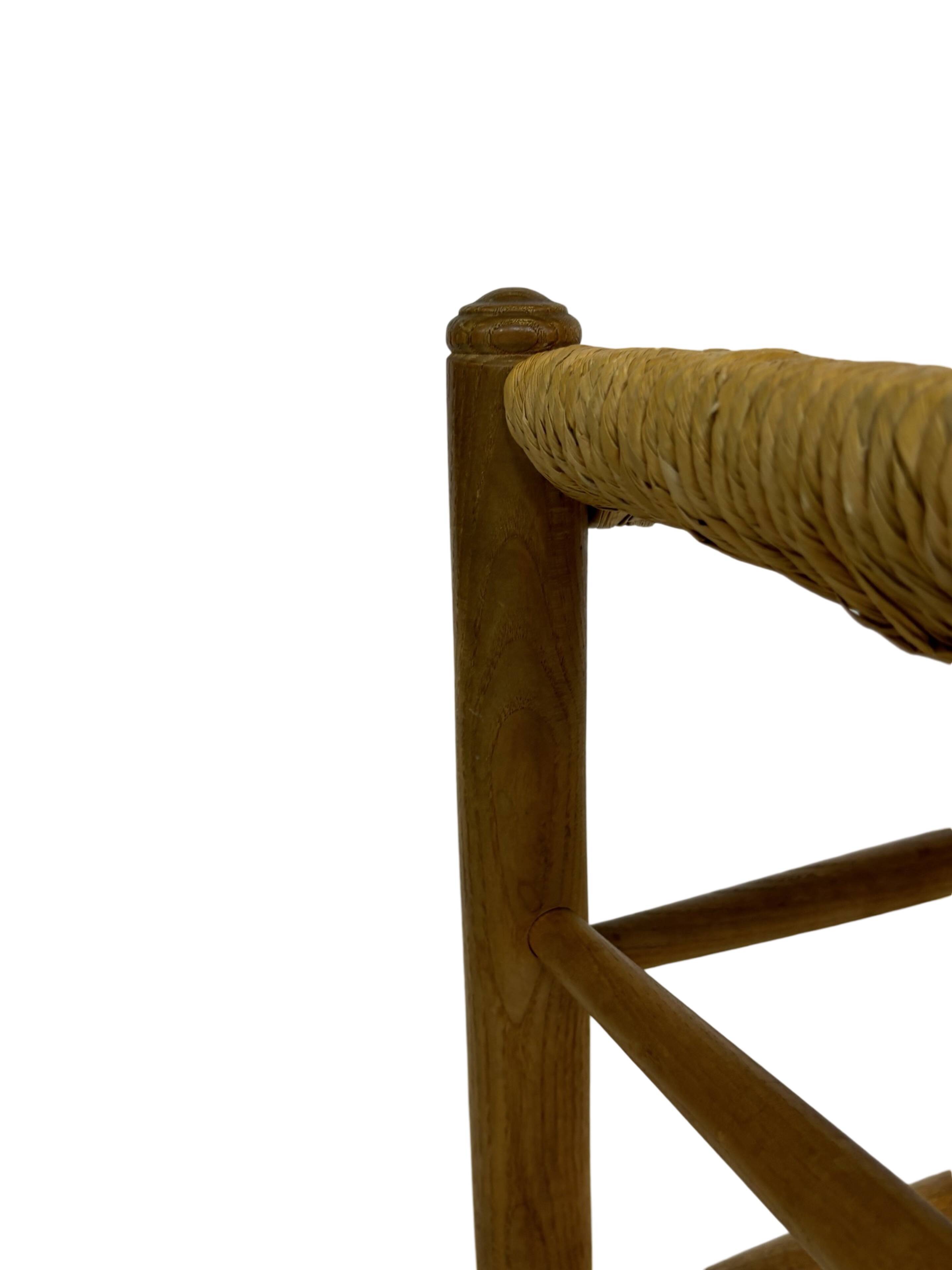 Vintage Danish papercord stool rope beech mid century '60s design