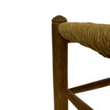 Vintage Danish papercord stool rope beech mid century '60s design
