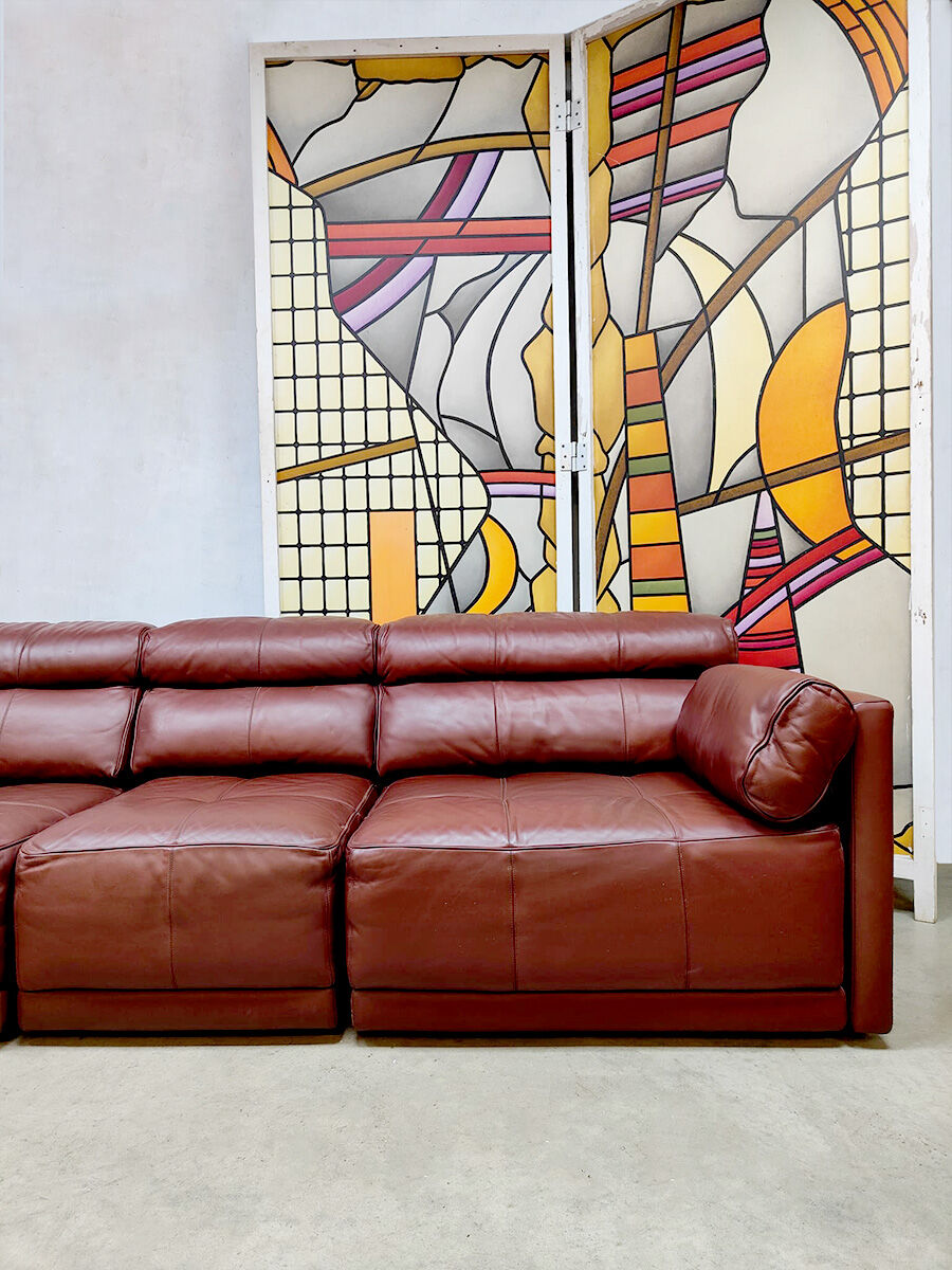 Vintage design modular leather sofa Cor