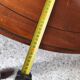 Round table with central leg 110cm extendable to 210cm