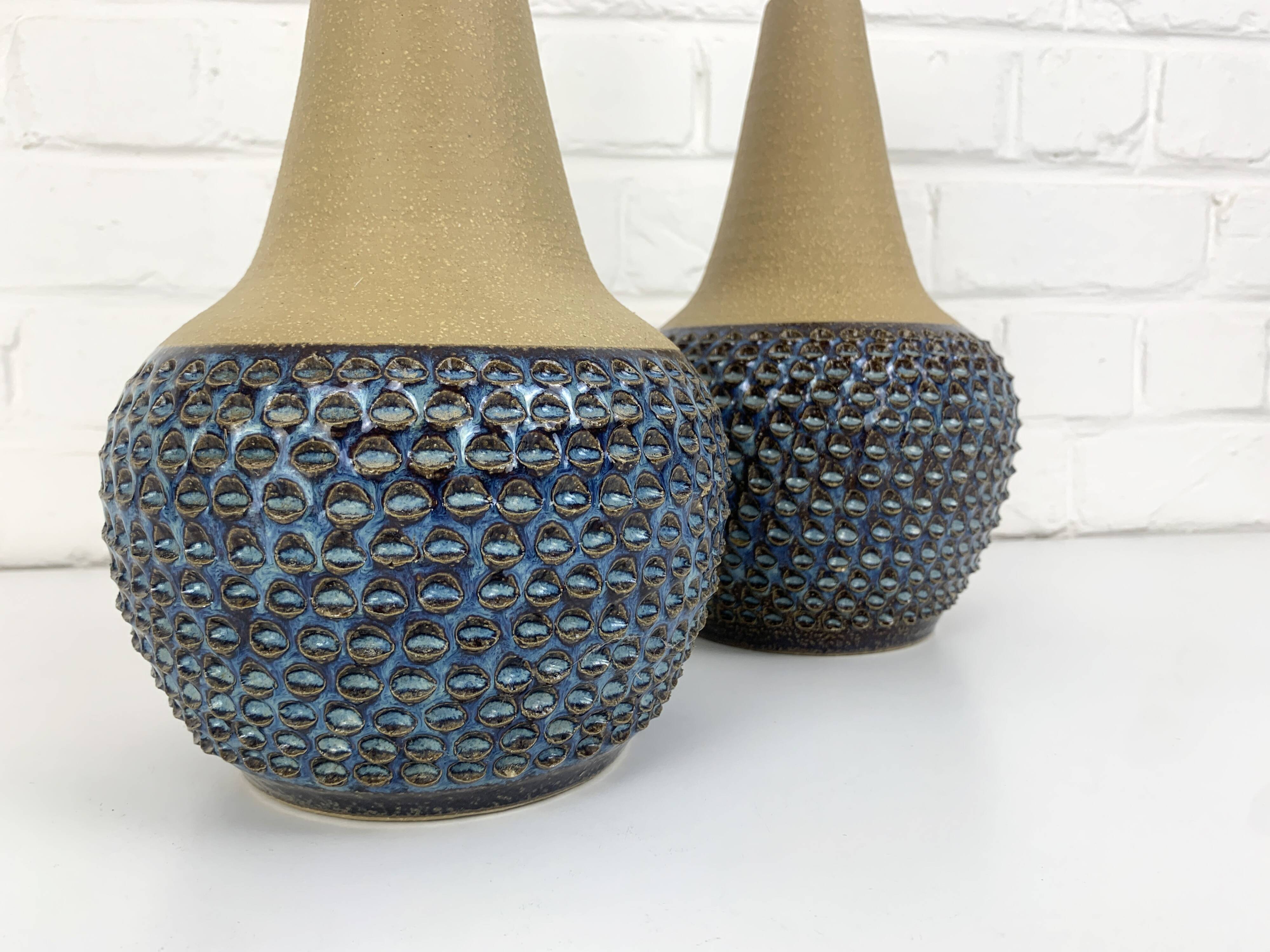 Pair of Einar Johansen ceramic table lamps, Soholm, Denmark, 1960s