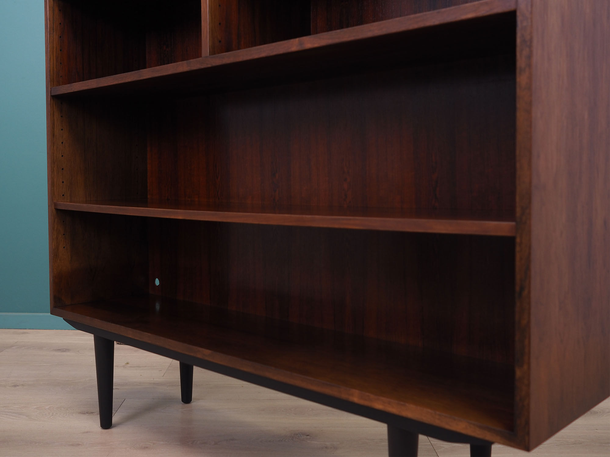 Rosewood bookcase, Danish design, 1960s, manufactured by Omann Jun