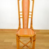 6 bamboo chairs & fabrics 1970-1980