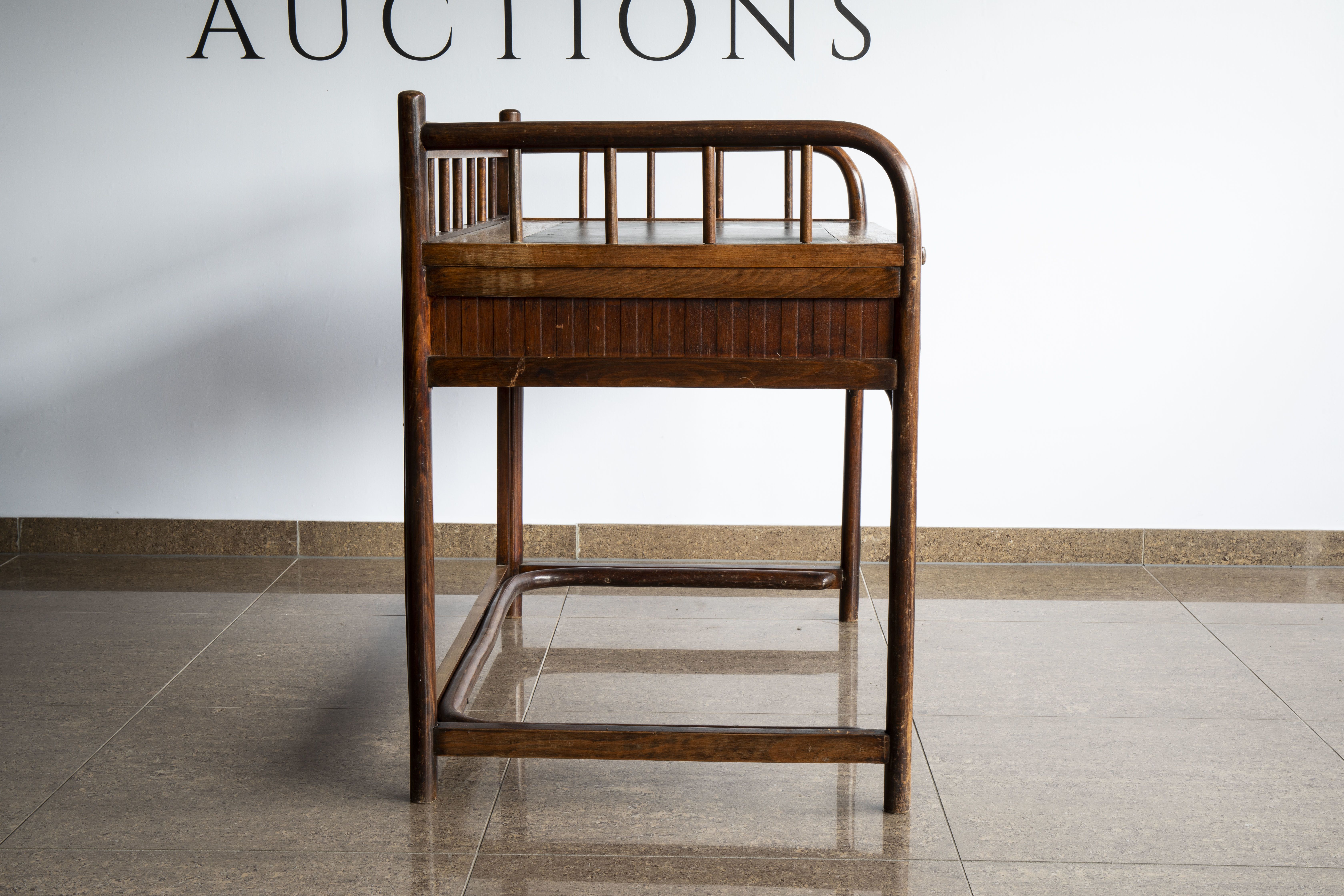 Josef Hoffmann 1870-1956 A curved wooden desk, Austria, early 20th century