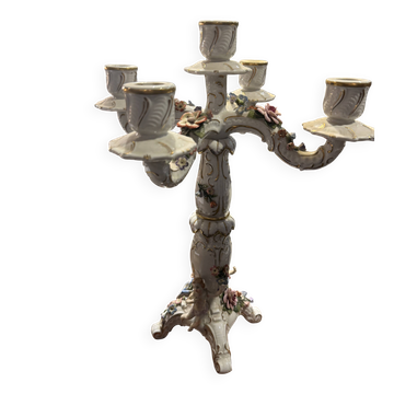 Four-branch candlestick in porcelain from Vienna.