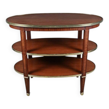 Desserte 3 plateaux en acajou, style Louis XVI, 1900