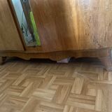 Elm magnifying glass cabinet