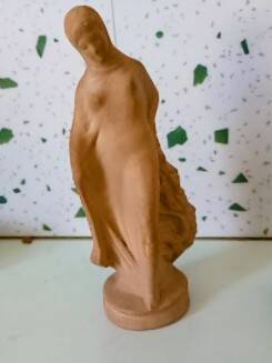 Terracotta statuette from Tanagra, draped, known as Titeux Dancer.