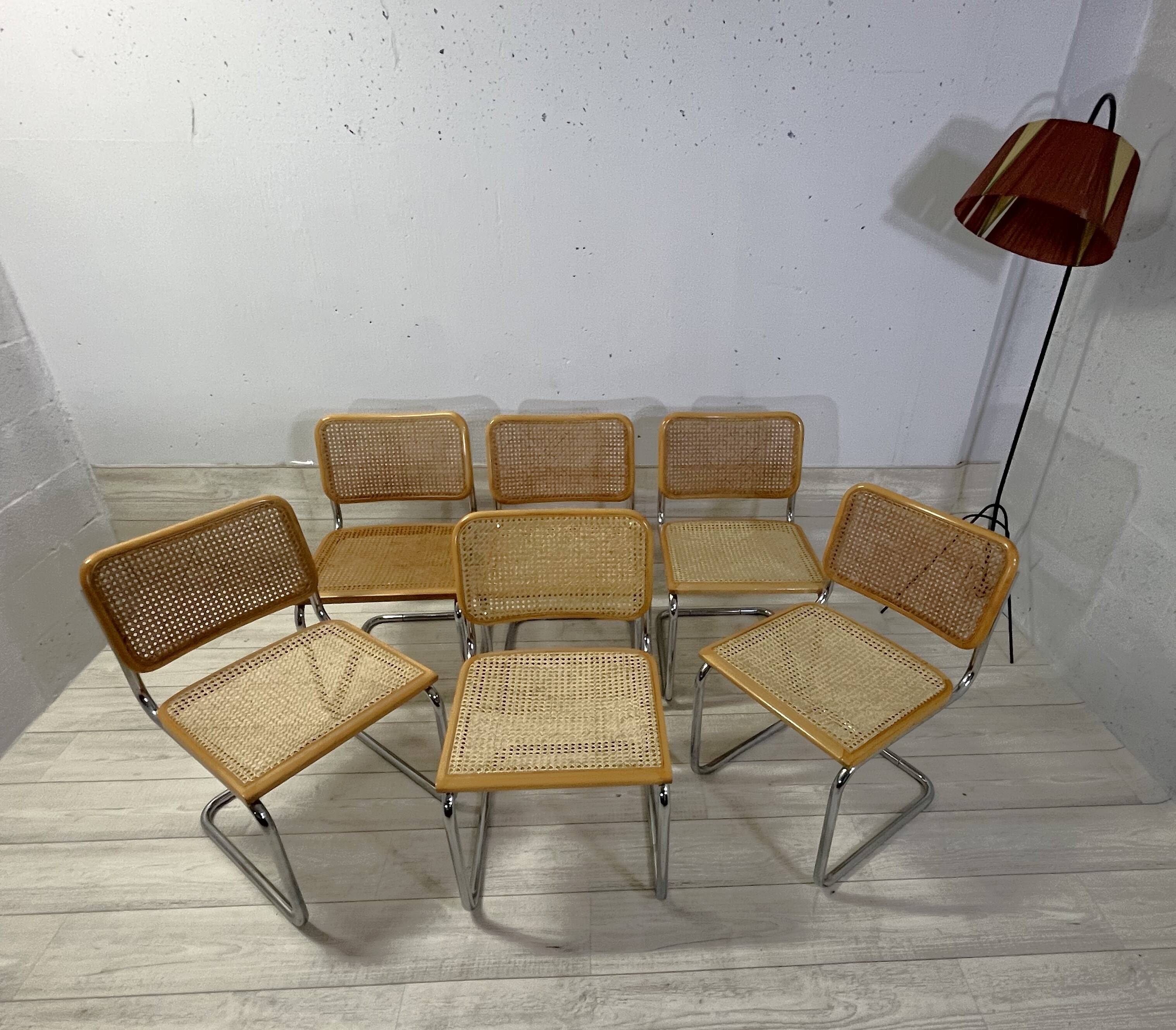 6 Cesca B32 Chairs Marcel Breuer