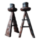 Pair of vintage brutalist candlesticks from the 1950s-60s
