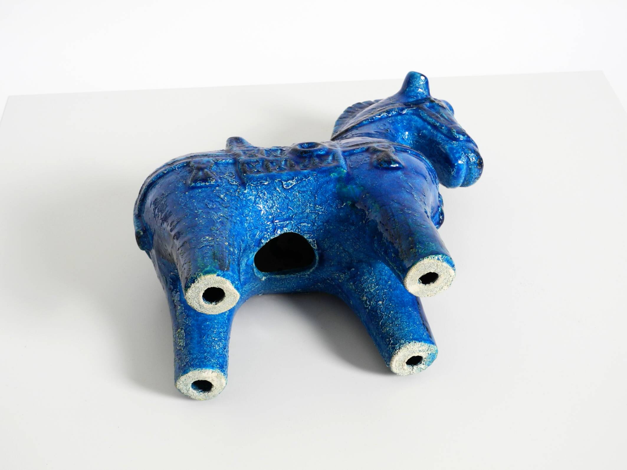 60s ceramic horse from the Rimini Blue collection by Aldo Londi for Bitossi