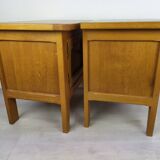 Vintage oak bedside tables
