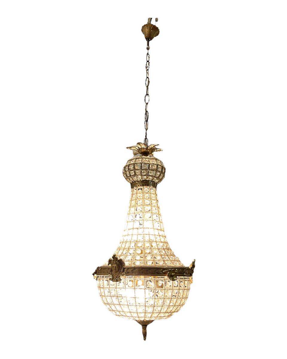 Crystal brass chandelier