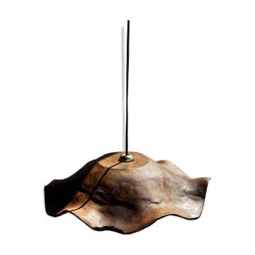 Average suspension flat wavy leaf in smooth teak flower D:40
