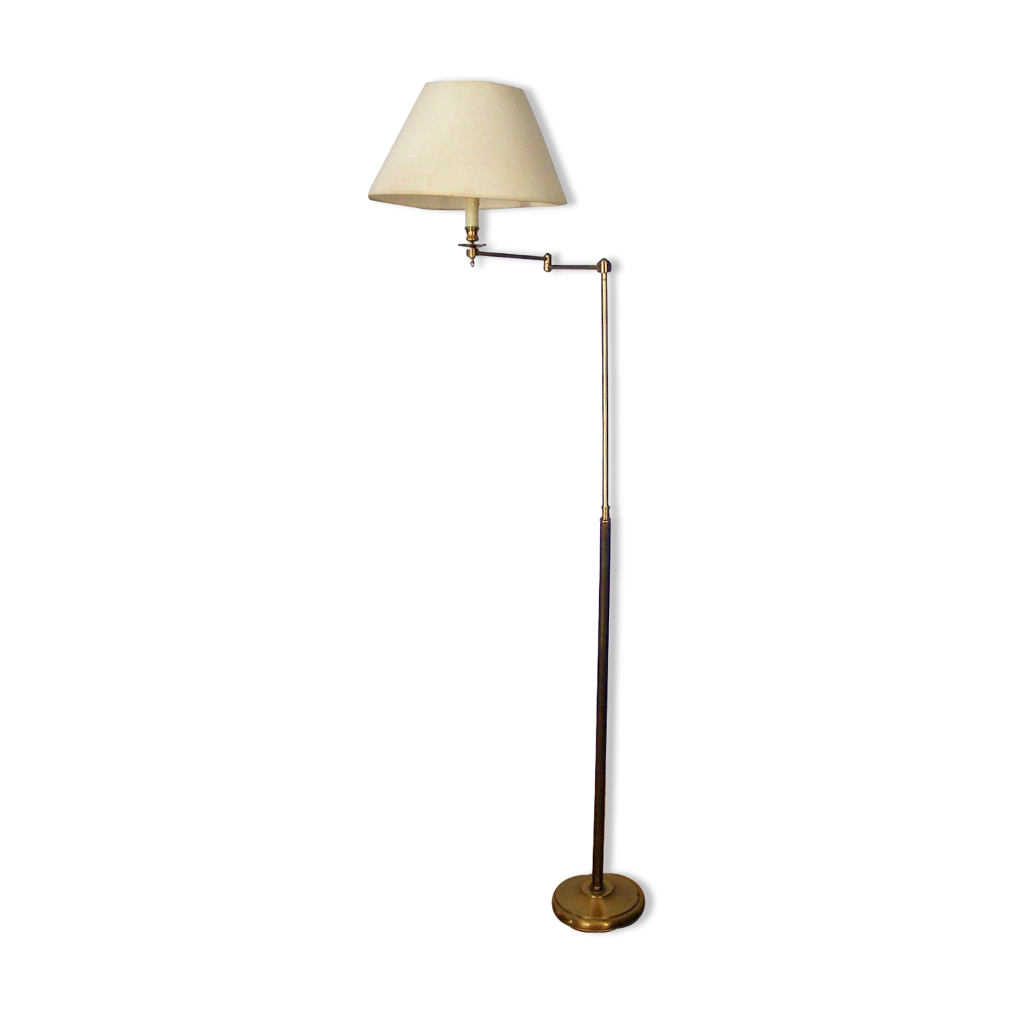 Articulated brass floor lamp