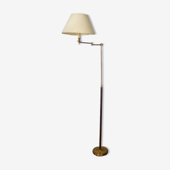 Articulated brass floor lamp