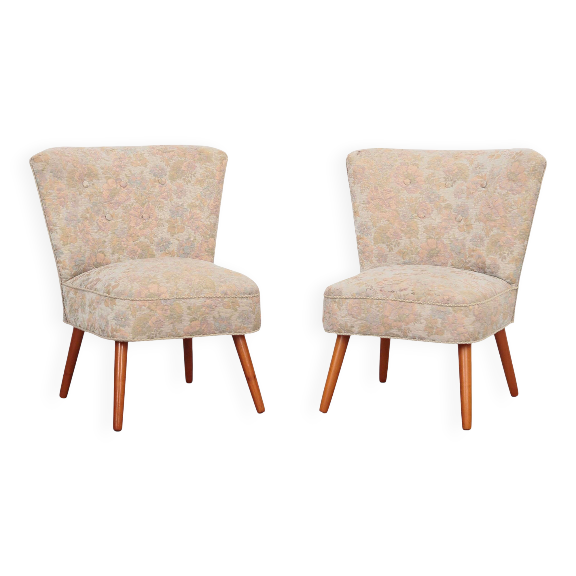 Set of two beech armchairs, Danish design, 1970s, production: Denmark
