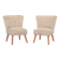 Set of two beech armchairs, Danish design, 1970s, production: Denmark
