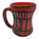 Vase handle Roger Capron in red ceramic, Vallauris, France 1950