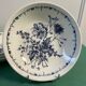 Set of 4 hollow plates Gien France vintage blue floral decorations signed