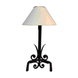 Brutalist tripod wrought iron lamp base 1950/1960.