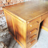 Former master's desk in solid wood