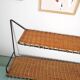 Double shelf Raoul Guys 50s wrought iron and wicker, vintage rattan