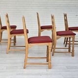 1970s, set 6 pcs of Danish dinning chairs, original good condition, furniture wool.