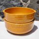 Pair of glazed ceramic salad bowls mustard LPM