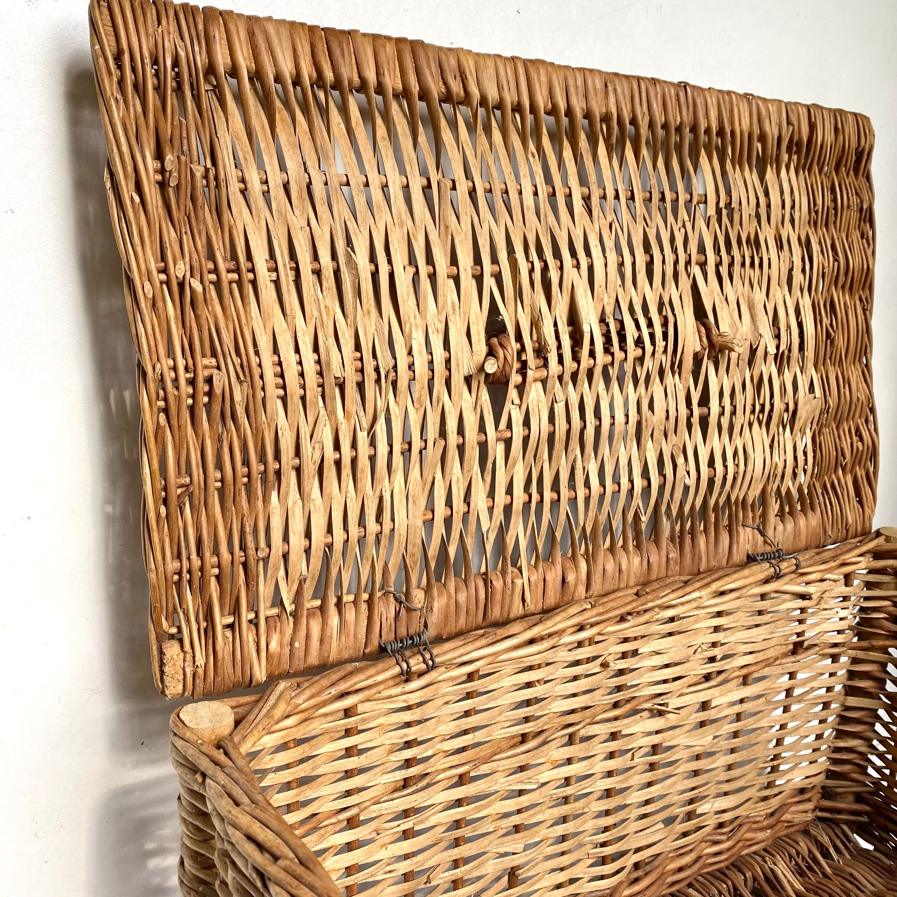 Vintage wicker trunk