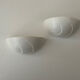 Pair of vintage plaster wall lamp, off-white, France 1970