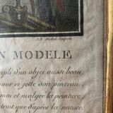 Chevallier, Le peintre amoureux de son modèle, gravure, XXème siècle