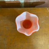 Antique MURANO Orange Blown Glass Vase Corolla Neck Vintage Decoration