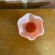Antique MURANO Orange Blown Glass Vase Corolla Neck Vintage Decoration