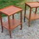 Pair of vintage 50s oak side tables