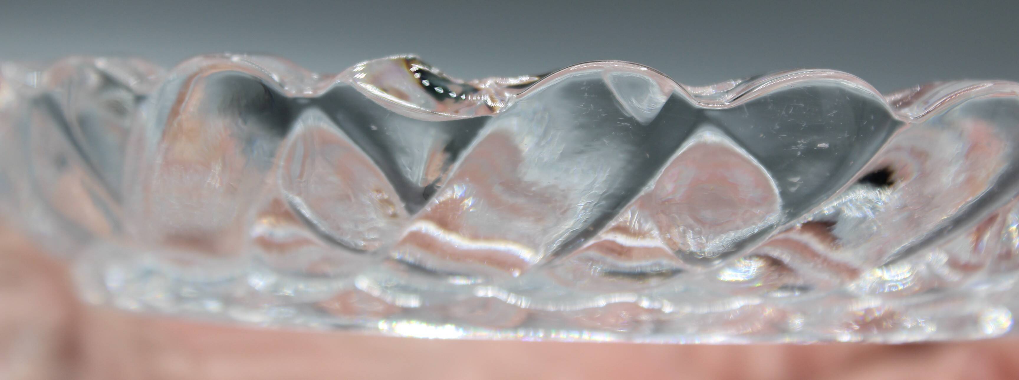 Lot of 4 old baccarat bottle coasters, twisted bamboo model