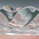 Lot of 4 old baccarat bottle coasters, twisted bamboo model