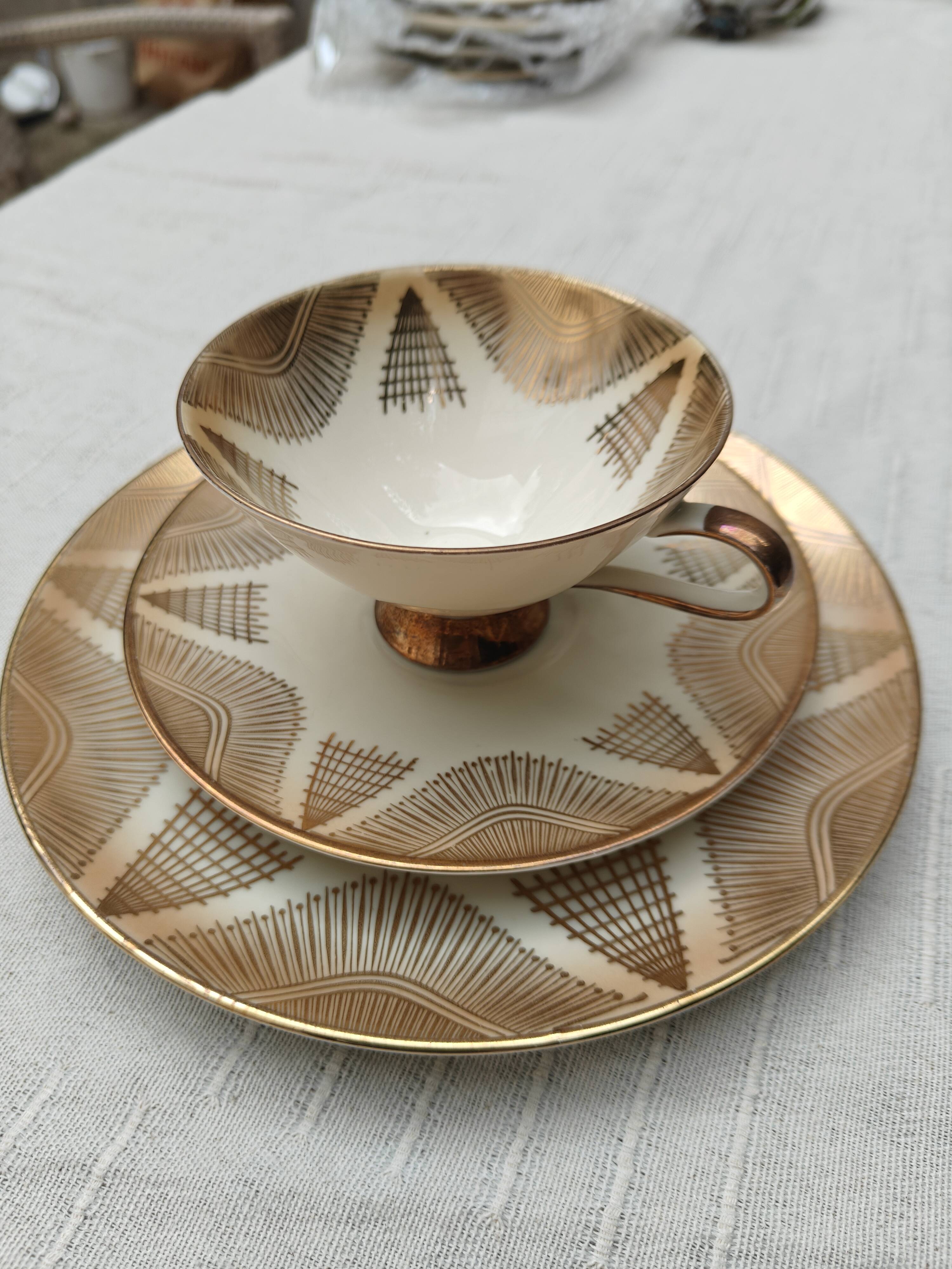Vintage tea/coffee trio in porcelain from Bavaria Winterling Marktleuthen —