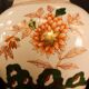 Spanish porcelain lamp hand-painted with floral patterns.