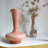 Pink glass decanter