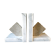 Pair of greenhouse books in white marble 60s
