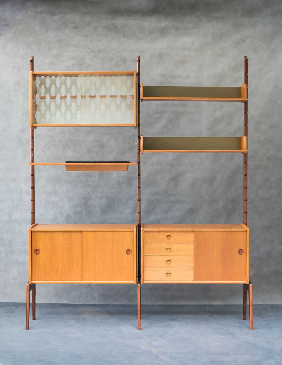 Norwegian teak storage furniture, Ergo model, 2 modules by Blindheim