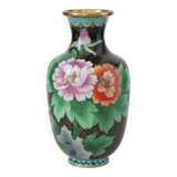 Chinese cloisonné vase, chrysanthemum motif