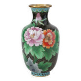 Chinese cloisonné vase, chrysanthemum motif