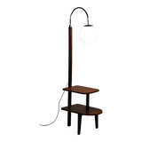 Restored ArtDeco Floor Lamp, J. Halabala, UP Zavody, Walnut, Czechia, 1930s