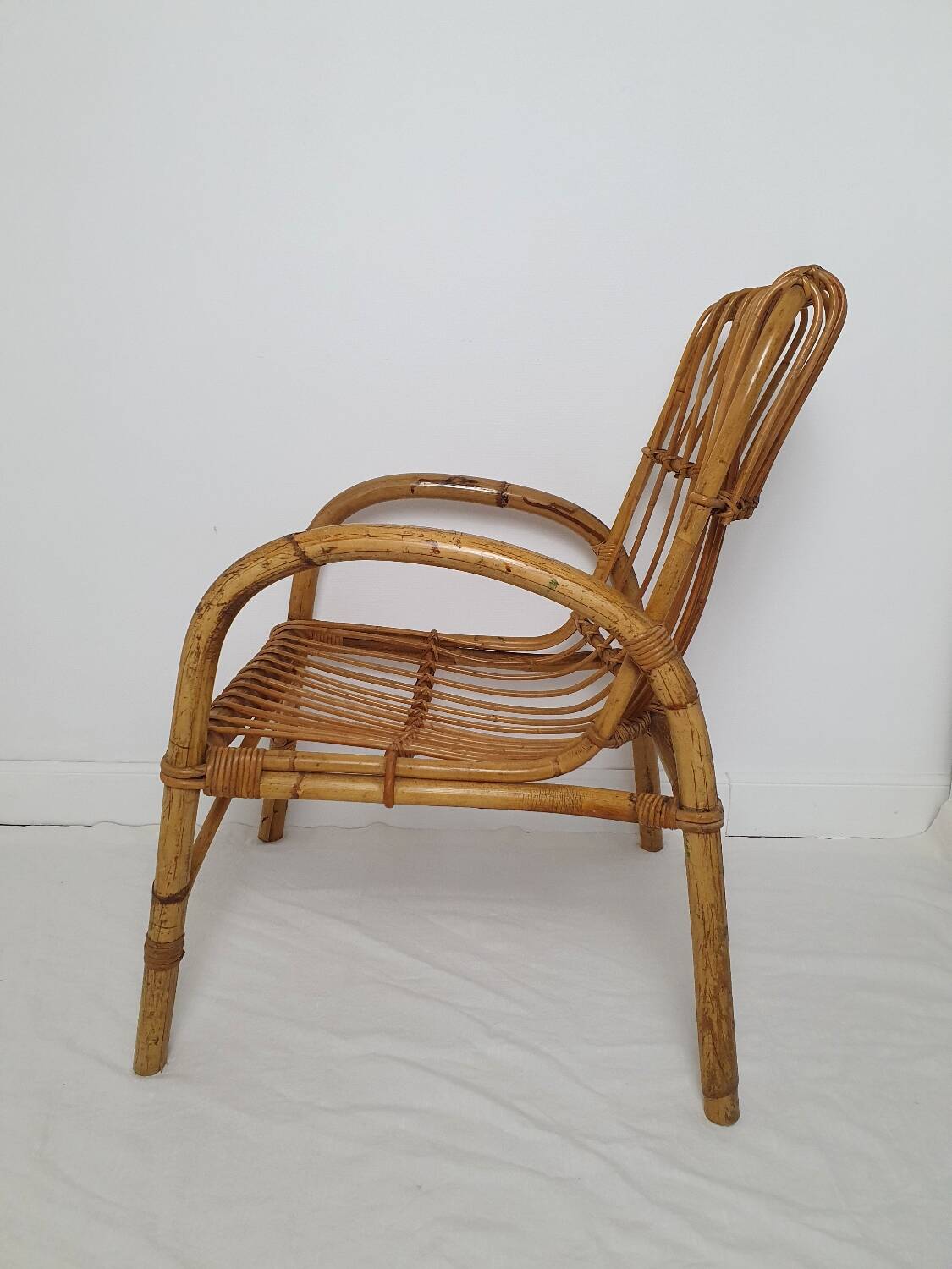 1960s rattan armchair