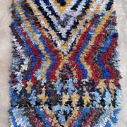 Tapis Marocain Boucherouite coloré - 88 x 158 cm