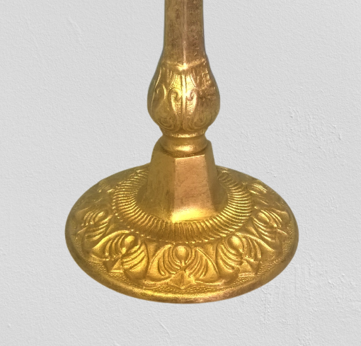 Pair of art-deco candlesticks five lights with removable light arms ~ golden regulates ~ 1930s