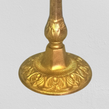 Pair of art-deco candlesticks five lights with removable light arms ~ golden regulates ~ 1930s